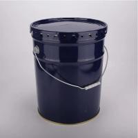 Buy cheap Recycle Decorating Paint Can Drums 20L Black Paint Bucket 5 Gallon product
