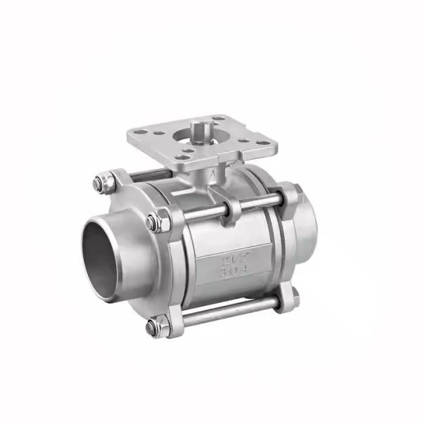 Buy cheap 1/2 To 4 Inch 3 Piece Butt Welded Stainless Steel Ball Valve 1000WOG from wholesalers