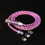 Apple Android Type C Magnetic Led Charger Cable 3 In 1 Strong Magnet Tip