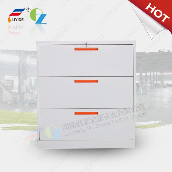 Quality supply Lateral filing cabinet steel material 3 drawer,white color for sale