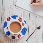 Business Gifts Nordic Cup And Saucer Coffee Tea Cup Mug Ceramic Decal Porcelain