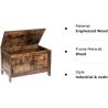 Buy cheap Toy Box, Retro Wooden Look Storage Chest with Safety Hinge, Easy Assembly (Rustic Brown) from wholesalers