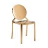 Buy cheap Hot sales Gold Stackable Stainless Steel frame Round back Armless Dining chair from wholesalers