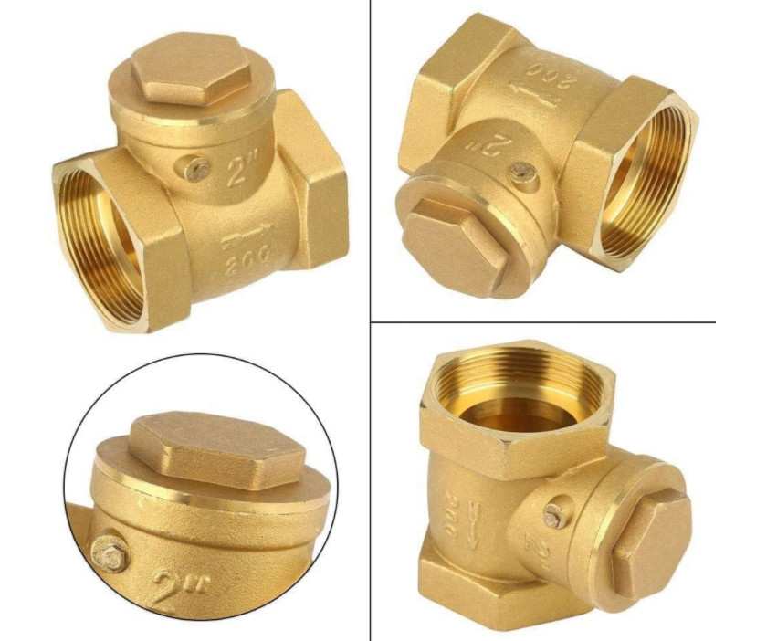 DN50 Female Thread Brass Non Return Swing Check Valve 232PSI
