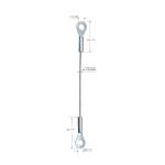 Galvanized Ceiling Wire Rope Security Cable With Stamped Eyelet End YW86367