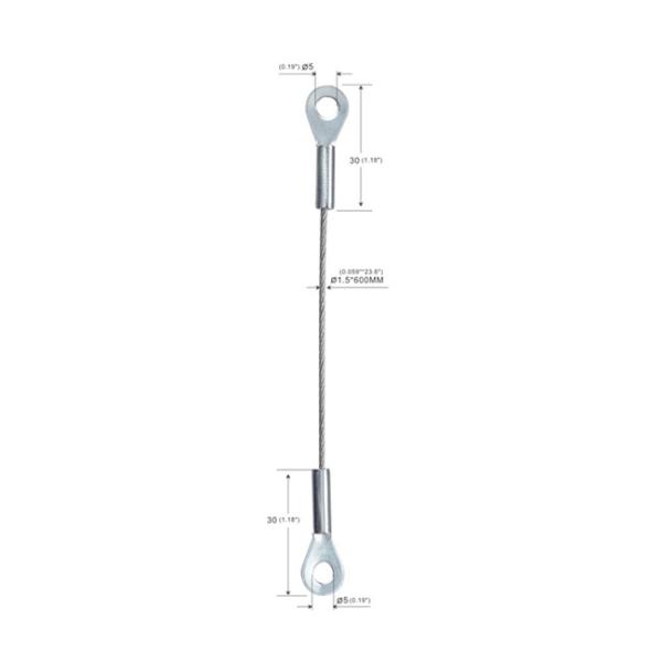Buy cheap Galvanized Ceiling Wire Rope Security Cable With Stamped Eyelet End YW86367 from wholesalers