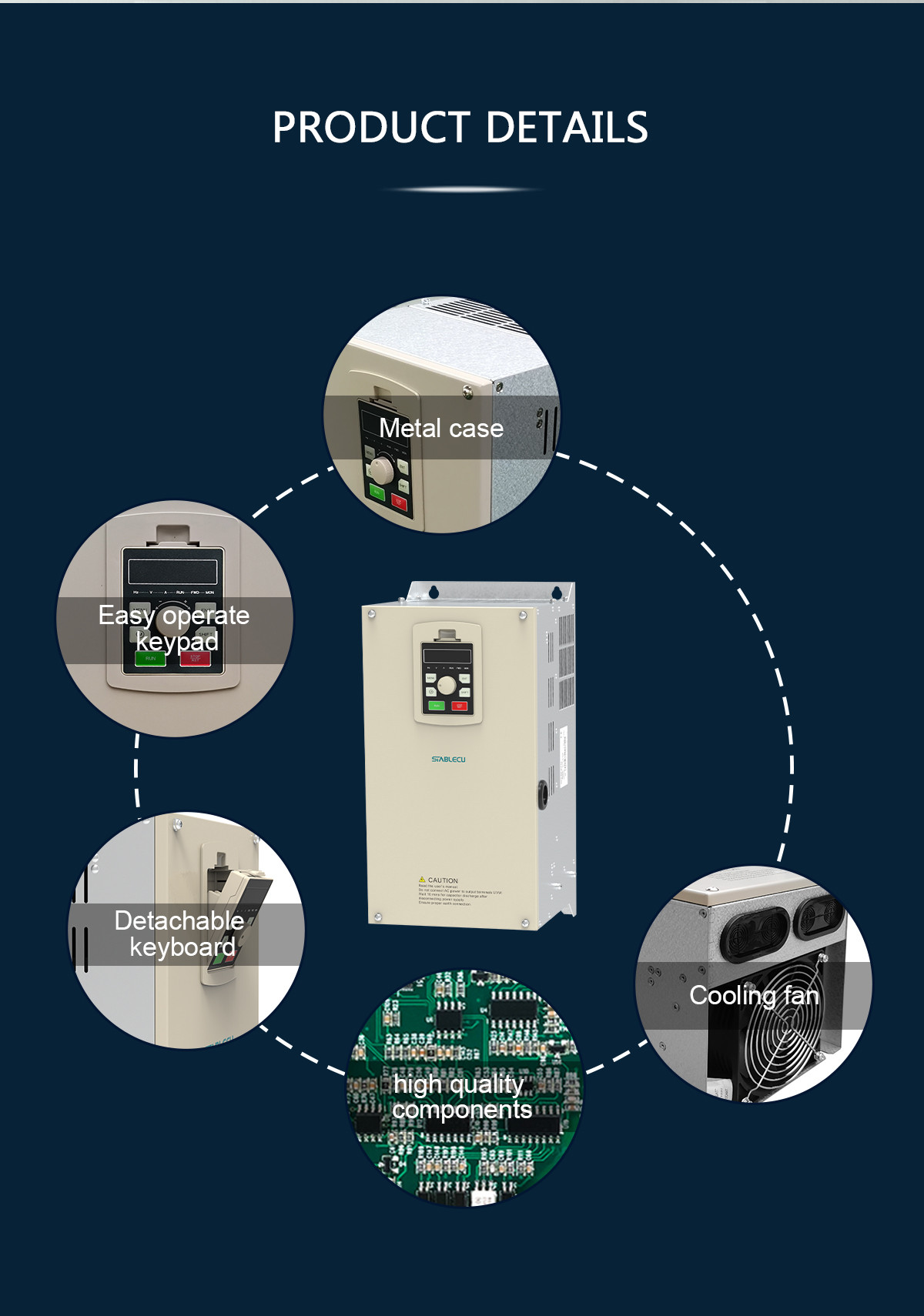 15KW 22KW Three Phase Frequency Inverter Single Phase Input
