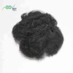 Regenerated 65mm Black Dope Dyed Hollow Polyester Staple Fibers For Sofa Filling