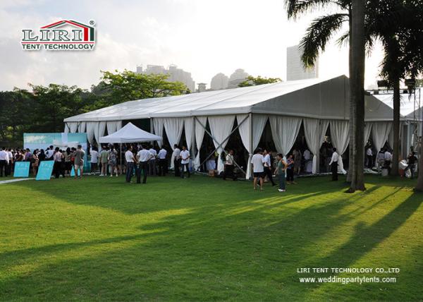 500 People Outdoor Event Tents with Glass Wall and Lighting for Catering Service