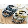 Buy cheap GLH028 Hollowed-out denim knotted headband wide pressed hair women's hemmed headband hair accessories wholesale from wholesalers