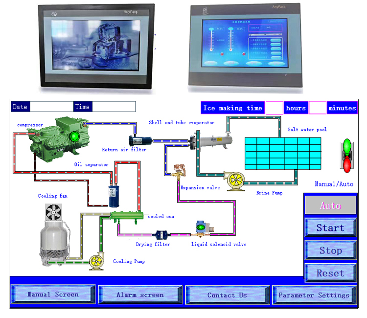 350KG Ice Storage Capacity 5T/24H Industrial Ice Cube Maker Machine for Manufacturing