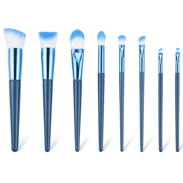 Buy cheap 8pcs Blue Makeup Brushes Powder Eyeshadow Brush With Soft Fluffy Bristles from wholesalers