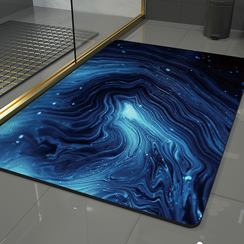 Fast Water Drying Stone Bath Mat with Customized Color and Absorbent Hard Shower Rug