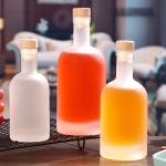 Transparent Frosted Beverage Juice Wine bottle Whisky Vodka Spirit Liquor Glass