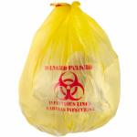 37" X 50" Yellow Infectious Waste Bags , HDPE Material Medical Waste Disposal