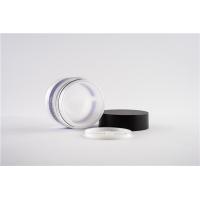Buy cheap Black Cap 50g Round Beauty Product Containers Single Wall Structure For Skincare product