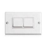 Buy cheap Heat Resistant American PC Wall Switch Socket  2Gang 1Way Switch from wholesalers