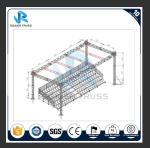 Movable Anti Uv Steel Grandstand 240mm Plastic Bleacher Seats Custom Length