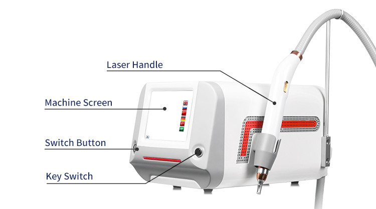 Desktop Q Switch Nd Yag Laser Tattoo Removal Machine Carbon Peeling Facial Skin Rejuvenation