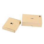 Wholesale custom small brown folded calfskin carton transparent PVC plastic