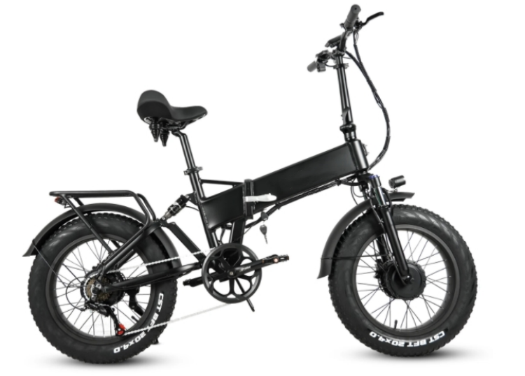 Disc Brake 1000W Electric Folding Bike 48V 17Ah 7 Speed City Fat Tire E Bike