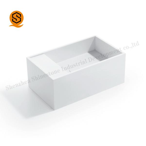 Buy cheap Matte Finish Bathroom Basin Sink Non Porous Acrylic Solid Surface 540mm Length from wholesalers