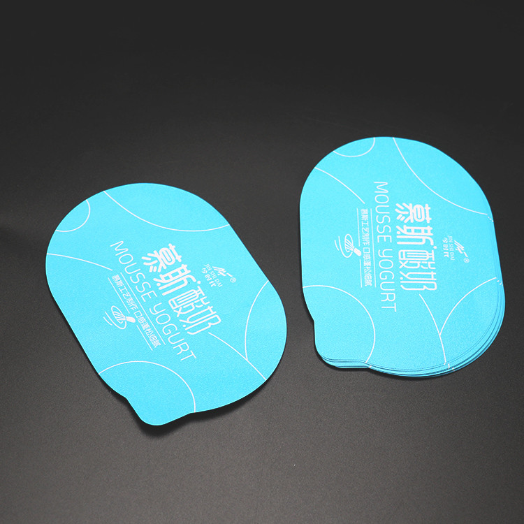 Sqare Embossing Yogurt Foil Lids Pearlized BOPP Film Recyclable Container Cover