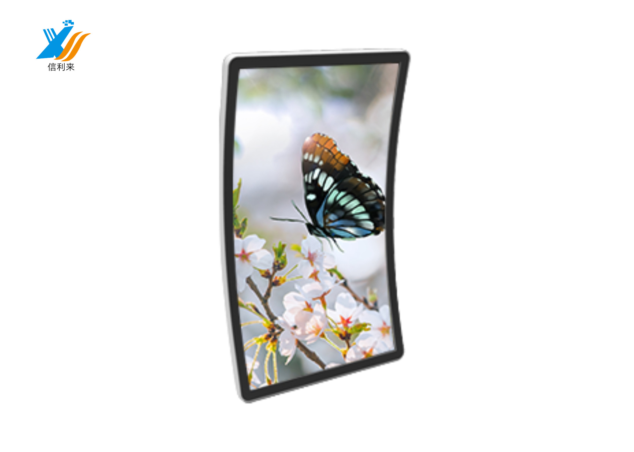 Customized Curved Capacitive Touch Screen Display 49 Inch Black