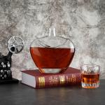 Hot Stamping Surface Handling 375/500/750/1000ml Luxury Square Whisky Gin Glass