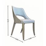 Solid Wood Leather Fabric Chair for Dining Room Hotel Furniture Customizable