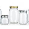 Buy cheap Custom Luxury 16oz Round Clear Glass Jar With Lid Storage Glass Mason Jar from wholesalers