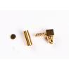 Buy cheap 50 Or 75Ohm Gold Plated MCX Right Angle Plug Male Crimp RF Coaxial Connector from wholesalers