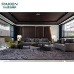 Wood And Marble Modern Villa Living Room Furniture Warm Style