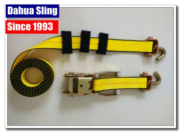 Buy cheap Yellow Tire Tie Down Straps , 2" X 27' Flat Hook Ratchet Straps For Trucks from wholesalers