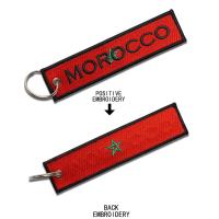 Buy cheap Pantone Color Embroidered Key Tags Durable Custom Embroidered Key Fob product