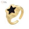 Buy cheap Star type Gold Plated Y2k Rings Colorful Enamel Open Women Jewelry from wholesalers