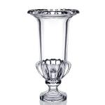 Crystal Flower Glass Vase Decorative Clear Glass Footed Vase