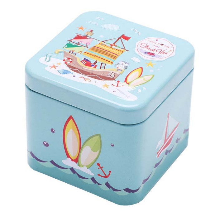 OEM Logo Printed Biscuit Tin Box Cookies Metal Cannaburst Tin