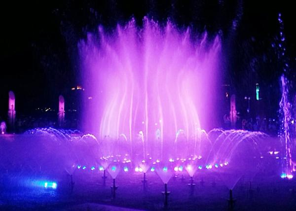 Quality Outside Electric Digital Water Fountain , Light And Music Fountain Large Scale for sale