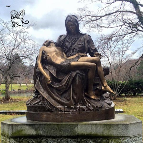 Buy cheap BLVE Bronze Pieta Sculpture Life Size Copper Religious Church Mary And Jesus Statue Outdoor Decorative from wholesalers