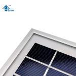 6V 2W Portable Aluminum Frames Solar Panel Charger ZW-2W-6V Glass Laminated