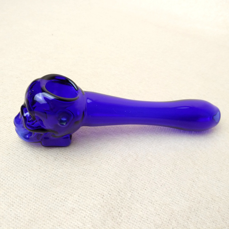Thick Skull Glass Hand Pipe Tobacco Tube 3.93 Inch Creative Style