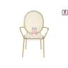 Buy cheap Luxury Round Back Stainless Steel Restaurant Chairs Velvet Arm With SS Frame from wholesalers