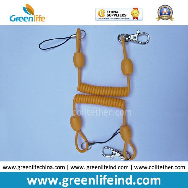 Buy cheap New Style Earthy Yellow Color 8CM Plastic Spring Coil Key Ring Chain from wholesalers