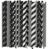 Buy cheap 7.7 Inch Biodegradable Black And White Striped Straws from wholesalers