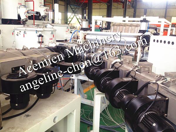 Buy cheap Plastic PVC+ASA glazed tile co-extrusion extruding machine production line from wholesalers