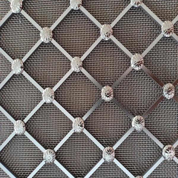 Buy cheap Metallic Architectural Woven Wire Mesh Stainless Steel Woven Wire Mesh Grille For Cabinet Decoration from wholesalers