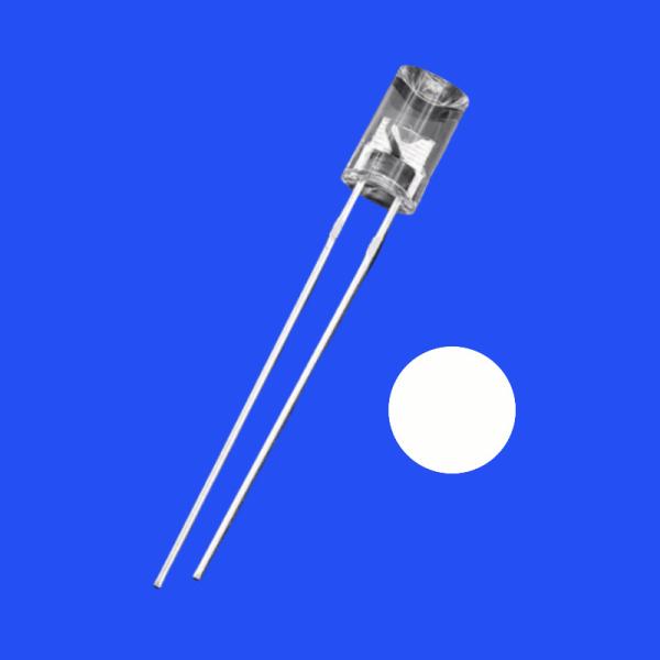 Buy cheap 5mm 1.5Hz 1/12 Duty Cycle White Color 8000-12000K 2000-4000mcd 90deg Flangeless Concave Shape Flashing LED from wholesalers