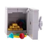 MOC city accessories plioceman mini figure container diamond money safe box