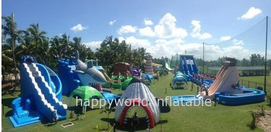 Quality adult inflatable water park , inflatable commercial water park for sale